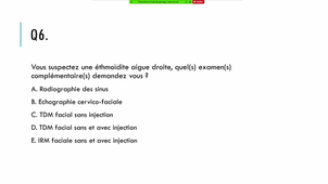 DFASM1 MID - A VIQUESNEL - Epistaxis, Infections naso sinusiennes de l'adulte. Tumeurs naso sinusiennes et du cavum 12/10/2020