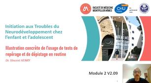 Illustration concrète de l'usage de tests en routine – V. HENRY, Pédopsychiatre