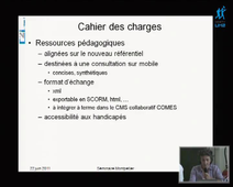 Séminaire C2I à l'UM2 : 'Ressources pédagogiques pour mobile / smartphone' par Karine Silini et Nathalie Denos.