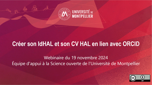 Créer son IdHAL et son CV dans HAL en lien avec ORCID