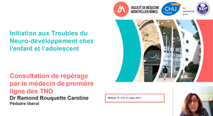 Consultation de repérage par le médecin de première ligne – C. ROUQUETTE, Pédiatre