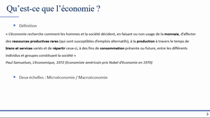 Introduction cours d'économie