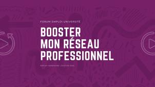 Forum Emploi Université | 2025 | Replay webinaire | Booster mon réseau professionnel