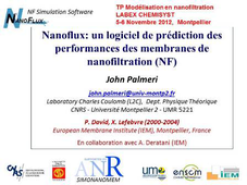 Nanoflux : un logiciel de prédiction des performances des membranes de nanoflitration (NF)