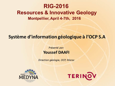 Resources & Innovative Geology 2016 : Youssef Daafi