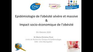 D.U PEC Obésité - Dr. Marie-Christine PICOT - Epidémiologie de l'obésité sévère et massive