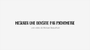 Mesurer une densité par pycnomètre