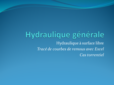 Résolution de courbe de remous torrentielle