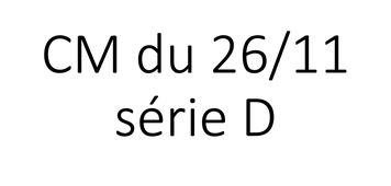 CM HLPH101 série D 26/11 08h00