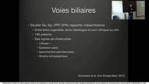 DIU TMUS / Dr Moreau Échographie des voies biliaires