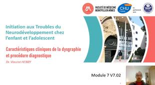 Caractéristiques cliniques et procédure diagnostique de la dysgraphie – V. HENRY, Pédopsychiatre