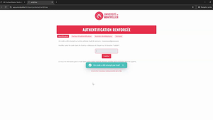 Activer l'authentification renforcée avec une application de code temporel (TOTP)