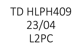 TD HLPH409 L2PC 23/04 9h45