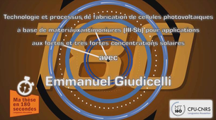 Ma thèse en 180 secondes Emmanuel Giudicelli