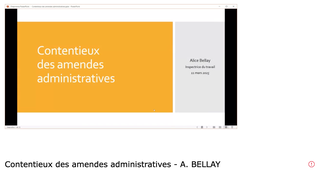 Contentieux des amendes administratives - A. BELLAY