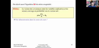 Econométrie (M1) - Cours 10
