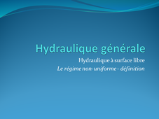 Régime permanent non-uniforme