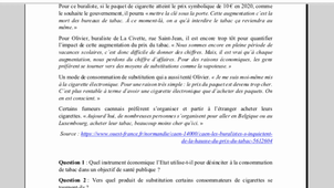 Chapitre 1 - Correction exercice tabac