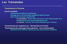 Partie 3 : cycles Plathelminthes