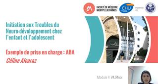 Exemple de prise en charge précoce : ABA – C. ALCARAZ, Psychologue