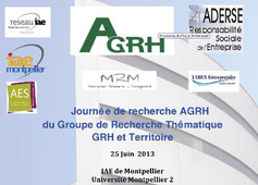 Journée de recherche AGRH du Groupe de Recherche Thématique GRH et Territoire