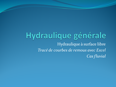 Résolution de courbe de remous fluviale