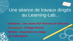 Une séance de TD au learning-lab de l'IUT de Béziers