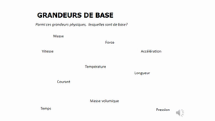 MTU - Grandeurs Physiques - Généralités
