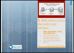 Cours 3 AIOP (Internet Application and Interoperability) ' Création de cours sur ItunesU ' de Clément Joncquet : Web Application Architecture models.