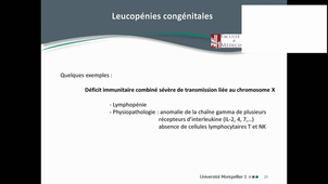 CM TS Hémato - Dr Bret - Leucopénies