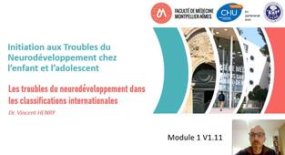 TND dans les classifications internationales – V. HENRY, Pédopsychiatre