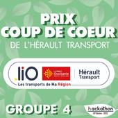 Hackathon IUT Béziers 2023 Sobriété énergétique & numérique. Solution équipe 4. Ce projet a obtenu le prix Coup de Cœur Hérault Transport