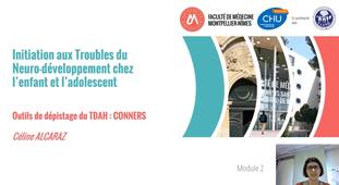 Outils de dépistage du TDAH : CONNERS – C. ALCARAZ, Psychologue