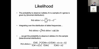 Genetic Data Analysis - MEME - 2022-02-21 - Inference 2 - Renaud VITALIS