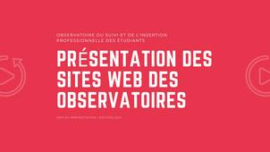 Diplômés | Présentation des sites web des observatoires