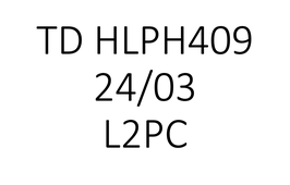 TD HLPH409 L2PC 24/03 15h00