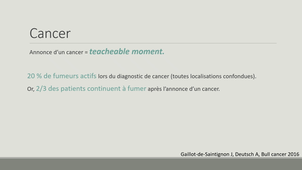 Le sevrage tabagique en oncologie_Mme Justine Dubus
