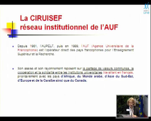 Colloque : Ciruisef 2011 - Les Institutionnels de pays francophone (Part.1).