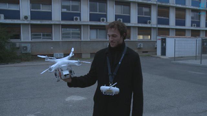 Démonstration du vol d'un drone équipé d'une caméra infrarouge à l'UM2