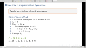 DIU - Groupes E&F - Cours 2. Programmation dynamique [Diapos seules]