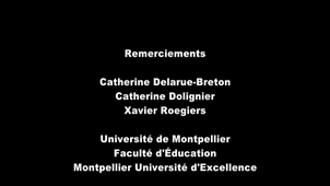 SÉMINAIRE RECHERCHE DE LA FACULTÉ D'ÉDUCATION - Crédits