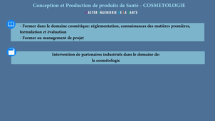Présentation parcours Cosmétologie (Master INGS)