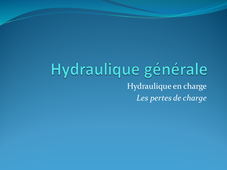 Les pertes de charge