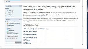 Didacticiel Vidéo – Présentation du Moodle de l'UM2