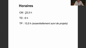 Présentation de l'organisation et  du fonctionnement  de l'UE HMBE103