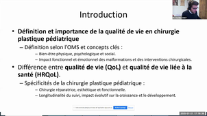 DU CPP- Pr.Binet - Qualité de vie en chirurgie plastique pédiatrique -  21/01/2025