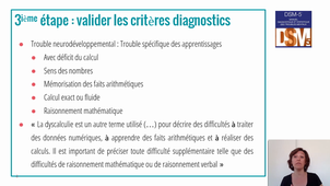 Procédure diagnostique de la dyscalculie – M. MURCIA, Neuropsychologue