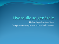La courbe de remous