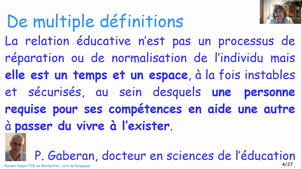 CM Relation éducative et autorité partie 1 Relation éducative