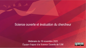 Science ouverte et évaluation des chercheurs